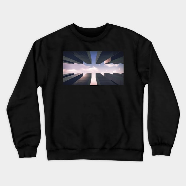 Skyscrapers Crewneck Sweatshirt by cinema4design